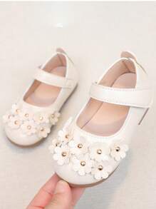 Princess Soft Bottom Infant Shoes, Baby Girl Prewalker Shoes, Suitable For Autumn/Spring - Beige - View 5