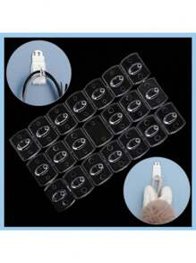 20/6pcs, Mini Self-Adhesive Hook, Detachable Traceless Decorative Thread Hook, Transparent Hook, Sticky Wall Hook, Indoor/Outdoor Mini Light Clip, Holiday Decoration Supplies, Multi-Purpose Clip, Suitable For Christmas, Halloween, New Year Decoration Hanging Display, Practical Hook