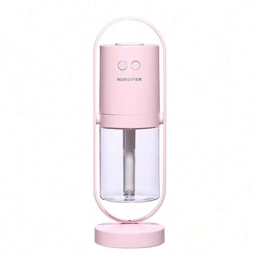 Humidificador de aire USB Magic Shadow para el hogar con luces de proyección nocturnas, generador de niebla ultrasónico para automóvil, minipurificador de aire para oficina - Rosa - Ver 1