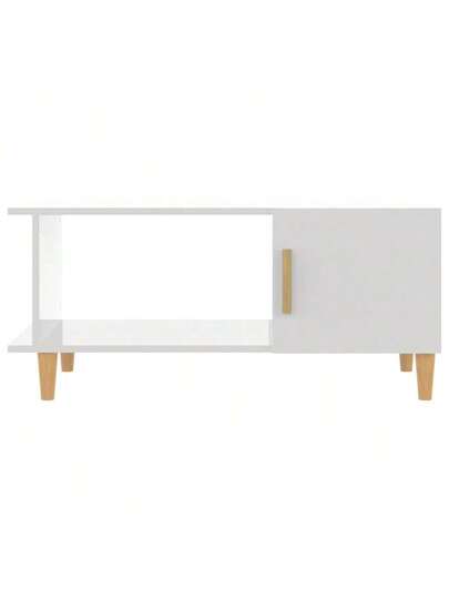VidaXL Coffee Tafel 90x50x40 Cm Processed Wood High Gloss Wit view 6