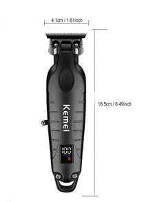 Kemei KM-2293 Professionell Haarschneidemaschine Nullklinge Trimmer Geschnitzte Schermaschine für Salon-Nutzung, Metallgehäuse T-Klinge Trimmer mit LCD-Display für Männer Hausgebrauch, aktualisiertes Design von 2299, Urlaubsgeschenk Neujahr für Männer