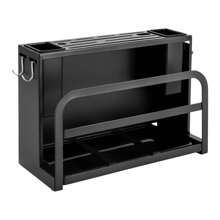 Eatssode 33.5 * 13.2 * 23cm Messerblock ohne Messer Carbonstahl-Messerblock mit Utensilienhalter Messerhalter Universal-Messeraufbewahrung für Messer, Schneidbretter