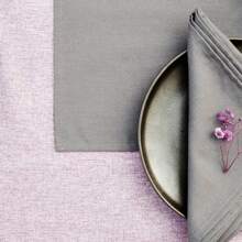 1/2/6/10pcs Simple Gray Napkins, Suitable For Weddings And Daily Use - Grey - View 3