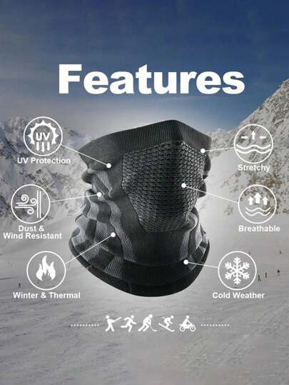 1pc Breathable Comfortable Thermal Knitted Scarf Faces Cover Neck Warmer Bicycle Cycling Ski Tube Scarf Hiking Masks Tactical Hijab Breathable Cycling Hunting Mask Running Hiking Ski Sports Neck Scarf Bicycle Men's New Full Face Covered Neck Head Warm Hat Windproof Face Mask Full Face Scarf Ski Riding Sunlight UV Protection Outdoor Balaclava UV Protection Cycling Scarf Seamless Magic Headband Camouflage Neck Gaiters Face Mask Headwear Headwear