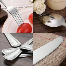 48 Pieces Of Silverware Set Steak Knife, Heavy Duty Stainless Steel Silverware Set 8, Tableware Utensil Set Home/Kitchen, Dishwasher Safe