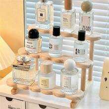 3 Tier Display Riser Stand Wooden Shelf For Perfume Organizer Perfume Display Shelf Figure Display Case Dolls Storage Rack,For Holiday Beach, Bathroom Collection, Bedroom Collection, Large Capacity