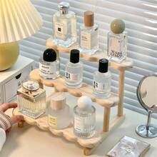 3 Tier Display Riser Stand Wooden Shelf For Perfume Organizer Perfume Display Shelf Figure Display Case Dolls Storage Rack,For Holiday Beach, Bathroom Collection, Bedroom Collection, Large Capacity