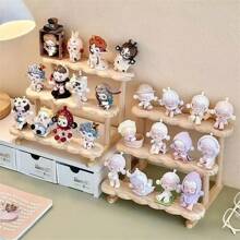 3 Tier Display Riser Stand Wooden Shelf For Perfume Organizer Perfume Display Shelf Figure Display Case Dolls Storage Rack,For Holiday Beach, Bathroom Collection, Bedroom Collection, Large Capacity