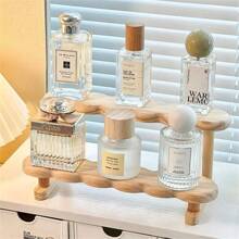 3 Tier Display Riser Stand Wooden Shelf For Perfume Organizer Perfume Display Shelf Figure Display Case Dolls Storage Rack,For Holiday Beach, Bathroom Collection, Bedroom Collection, Large Capacity