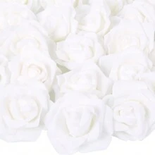 10/20/50/100pcs Artificial Flowers - Foam Rose Head, Fake Plant, Home, Dining Room, Living Room, Outdoor Garden Decoration, Autumn, Spring, Vase, Flower Wall, Wreath, Bridal Bouquet, Wedding Decoration, DIY Wreath Materials, Birthday Party Decoration Materials, Valentine's Day, New Year Gifts Graduation