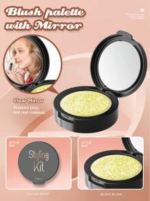 1 Set Girls Pretend Makeup Toy Set, Princess Dress Up Accessories Playset Including Brush, Eyeshadow, Lipstick, Christmas Gift For Girls, Not Real Makeup - Storage Bag - View 8