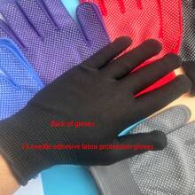 1 paire / 2 pièces - 12 paires / 24 pièces Set combinaison aléatoire Gants de jardinage en nylon 13 gauge à points anti-dérapants, escalade, conduite, emballage, gants de travail respirants, revêtement à points résistant à l'usure, gants de travail fins unisexes, gants polyvalents en nylon à coquille anti-dérapante