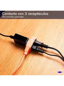Extensión Eléctrica Multicontacto Naranja 1625W, Disponible en 3m / 5m / 10m / 15m / 20m, Cable Resistente para Hogar, Taller, Jardín y Uso Exterior - Naranja - Ver 9