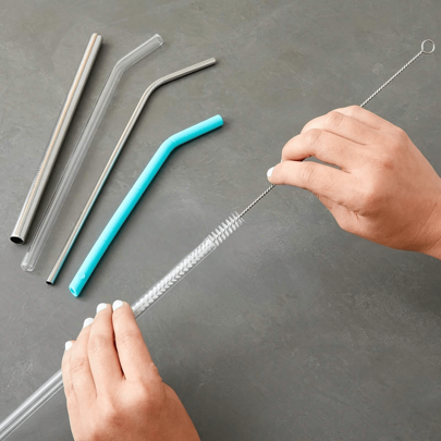 Metal Straw Cleaner - Extra Long Stainless Steel Brush For Cleaning Reusable Straws, Water Bottles And Pipelines