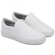White Slip-On Yacht Sneakers Easy On H Shoes - Nursing Line - Doctor - Dentist - Veterinarian - UNISEX - trắng - Xem 4