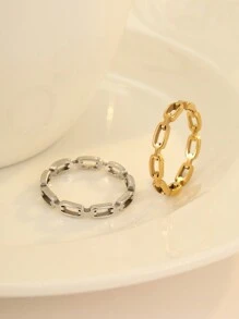 Onelike Set de 2 anillos de acero inoxidable dorado con corazón hueco y mariposa reversible, adecuado para decoración diaria o regalo de mujer