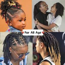 10-30 股辫子接发 细合成辫子接发 SE 嬉皮士辫子接发 0.6 厘米宽辫子接发 手工雷鬼风格钩针编织发 男女皆宜 厚度选项 6-12 英寸 100% 手工制作 永久性辫子接发 可染色、漂白、卷曲、扭曲 - 彩色 - 查看 8