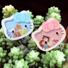 Sanrio 1 Sanrio Hello Kitty And Friends Acrylic Scalable ID Badge Clip - Durable PMMA Material, Cartoon Character Design, Suitable For Doctors, Nurses, And Teachers (Style And Color Random)