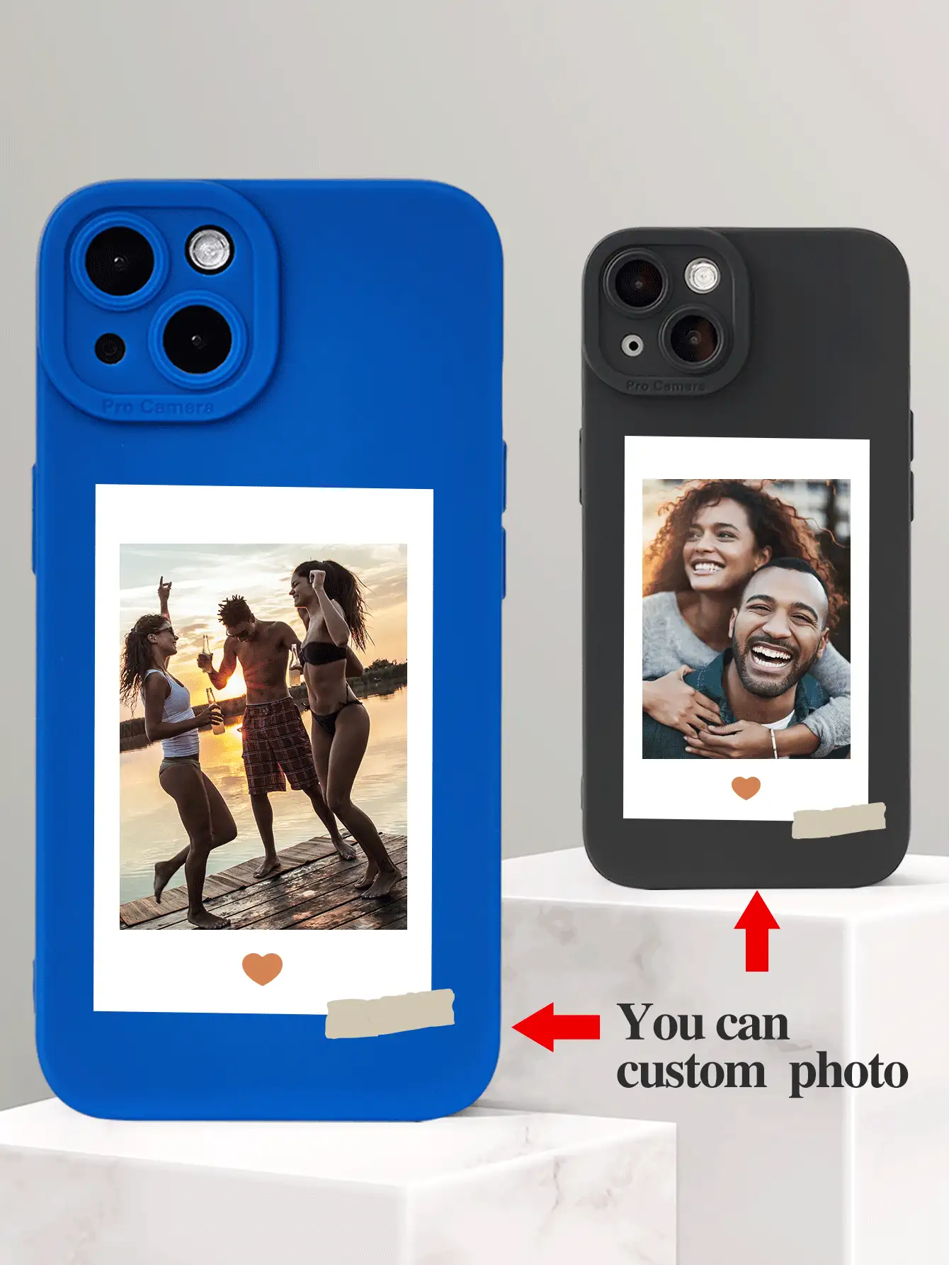 1pc Customized Phone Case With Your Photos/Images, Suitable For IPhone 11, 12, 13, 14, 15, 16 Pro Max, Suitable For Men, Women, Couples, Family Photos, Memories