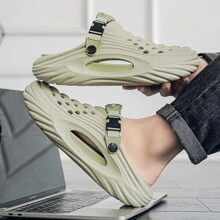 Men's Summer Outdoor Flip Flops With Thick Sole, Non-Slip Tread For Beach, Sport And Casual Wear - Green - View 11