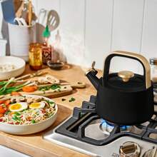 Beautiful 1.8L Ceramic Non-Stick Stovetop Tea Kettle, White Icing By Drew Barrymor