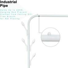 Heavy Duty Metal Double Rail Clothes Garment Hanging Rack Shelf Display Stand - Black - View 6