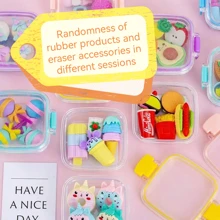 Eraser Set Cute Bento Box Dessert Makeup Eraser Set Christmas Rewards Gift Rewards Random Box,Eraser,Erasers,Stocking Fillers Kids,Bento Box For Kids,Lunch Box Kids>Bowl,Makeup Kids,Back To School - Multicolor - View 10