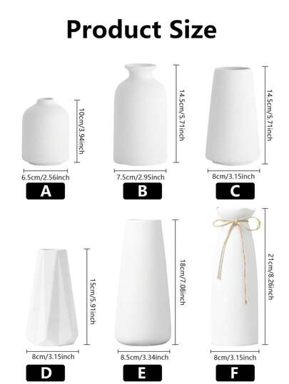 1PC Wit Flower Vase, Ceramic Vase Flower, Small Big Centerpieces, Boho Pampas Grass, Farmho Home Moderne Birthday Graduation Back To School Room Supplies Glass view 2