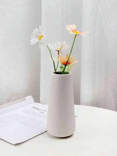 1PC Wit Flower Vase, Ceramic Vase Flower, Small Big Centerpieces, Boho Pampas Grass, Farmho Home Moderne Birthday Graduation Back To School Room Supplies Glass view 8