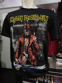 Maiden Iron Stranger Official Band Black T-Shirt Official Product - màu đen - Xem 5