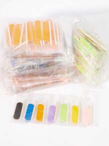 50pcs Mini Nail File And Orange Sticks Set For Press On Nails,Mini Nail File Bulk, Double Sided Nail Files, Wooden Cuticle Pusher Sticks, Manicure Pedicure Cleaner Tools