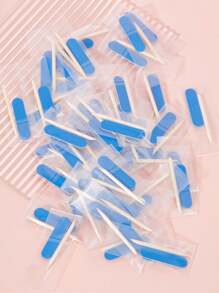 50pcs Mini Nail File And Orange Sticks Set For Press On Nails,Mini Nail File Bulk, Double Sided Nail Files, Wooden Cuticle Pusher Sticks, Manicure Pedicure Cleaner Tools