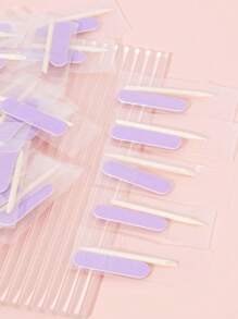 50pcs Mini Nail File And Orange Sticks Set For Press On Nails,Mini Nail File Bulk, Double Sided Nail Files, Wooden Cuticle Pusher Sticks, Manicure Pedicure Cleaner Tools