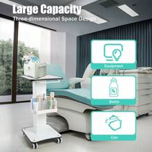 WUPYI Beauty Salon Stand Rolling Cart Storage Equipment Holder Trolley 3 Tier Outdoor Decor - White - View 3