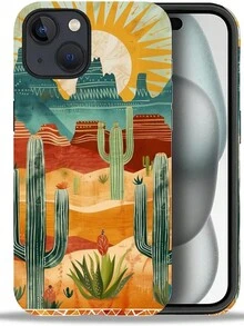 Compatible With IPhone 13-16 Pro Max Case, Art Paintings Desert Kingdom Print Phone Case Funny Liquid Silicone Case Impact Resistant Anti-Scratch Shockproof Protective Cover Gifts For Family, Friends, Kids, Birthday,Spring, Holiday, Boyfriends, Girlfriends, Valentine's Day