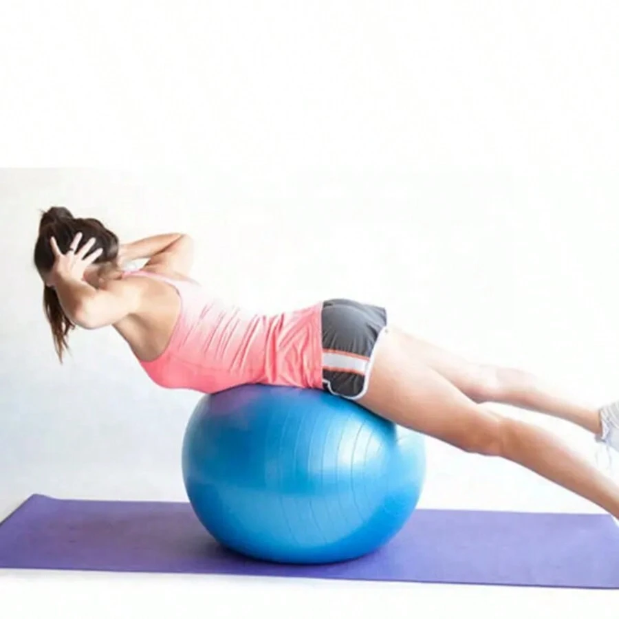 Bola Suíça Pilates Yoga Abdominais 65cm Sem bomba - Azul - Visão 1