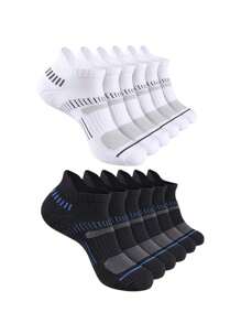 12 双男士加垫踝袜，吸湿排汗，超柔软，透气 - 非常适合打篮球、跑步、户外探险 - 彩色 - 查看 10