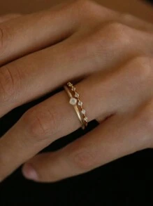 1pc Minimalistische Ins-Style S925 Sterling Zilveren Ring, Modieus Luxe Exquise Ontwerp Geschikt Voor Dagelijkse Kleding Voor Dames