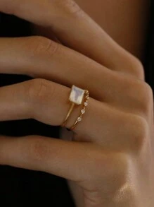 1pc Minimalistische Ins-Style S925 Sterling Zilveren Ring, Modieus Luxe Exquise Ontwerp Geschikt Voor Dagelijkse Kleding Voor Dames