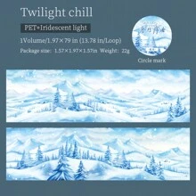 have a good day 1 Roll 2M Winter Theme Washi Tape, Retro Creative Aesthetic Stickers, DIY Decorative Collage Craft Supplies, Holiday Gift, Personalized Scrapbooking School Stationery