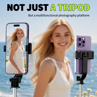 Portable Mobile Phone, Wireless Selfie Stick, Camera, Live Streaming Stand, Horizontal And Vertical Shooting, Lifting And Landing Tripod