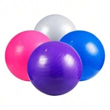 Bola Suíça Pilates Yoga Abdominais 65cm Sem bomba - Azul - Visão 3