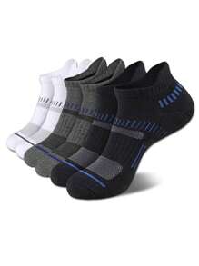 12 双男士加垫踝袜，吸湿排汗，超柔软，透气 - 非常适合打篮球、跑步、户外探险 - 彩色 - 查看 7