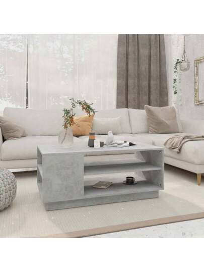 VidaXL Coffee Tafel 102x55x43 Cm Processed Wood Concrete Grijs