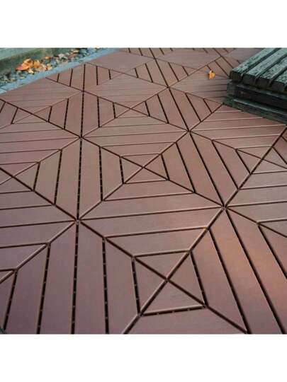 Plastic Interlocking Deck Tiles,44 Pack Patio Deck Tiles,12"X12" Square Waterproof Outdoor All Weather Use, Patio Decking Tiles For Poolside Balcony Backyard