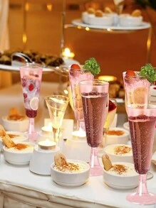 5.5oz Premium Reusable Champagne Flutes, Suitable For New Year, Parties, Weddings, Birthdays, Valentine's Day, And Various Gatherings