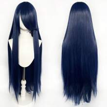 40 Inch/100cm/1 Meter Super Long Straight Wig With Bangs Synthetic Hair Wig, 100cm Extra Long Straight Synthetic Wig Suitable For Daily Use Universal Natural Cosplay Wigs And DIY For Christmas Event Costume Party