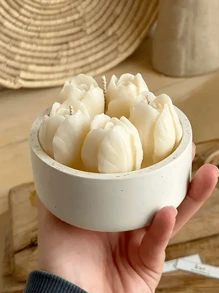 DIY Tulip Candle And Soap Silicone Mold - Floral Tool For Baking, Pastry Decoration, And Valentine's Day Gifts Birthday Graduation