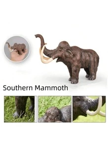 1 pezzo Modello di animale selvatico di simulazione per adulti, mammut, creatura preistorica, decorazione statica da regalo