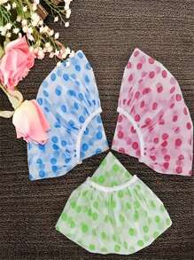 7pcs/Set Waterproof Reusable Shower Caps For Women With Elastic, Ideal For Bathing, Kitchen, Cleaning, One Size Fits All, Perfect Gift For Valentine's Day